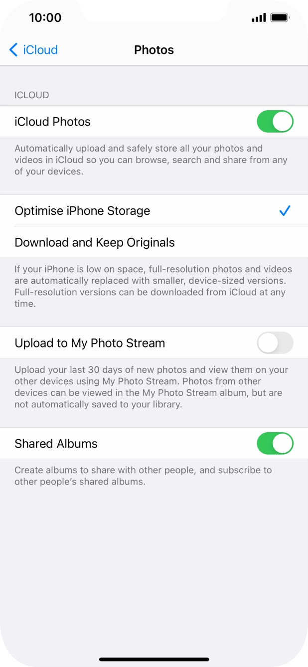 Press the indicator next to 