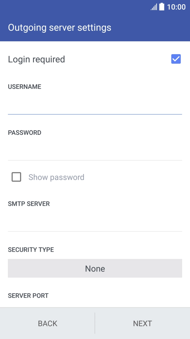 Press the field below 