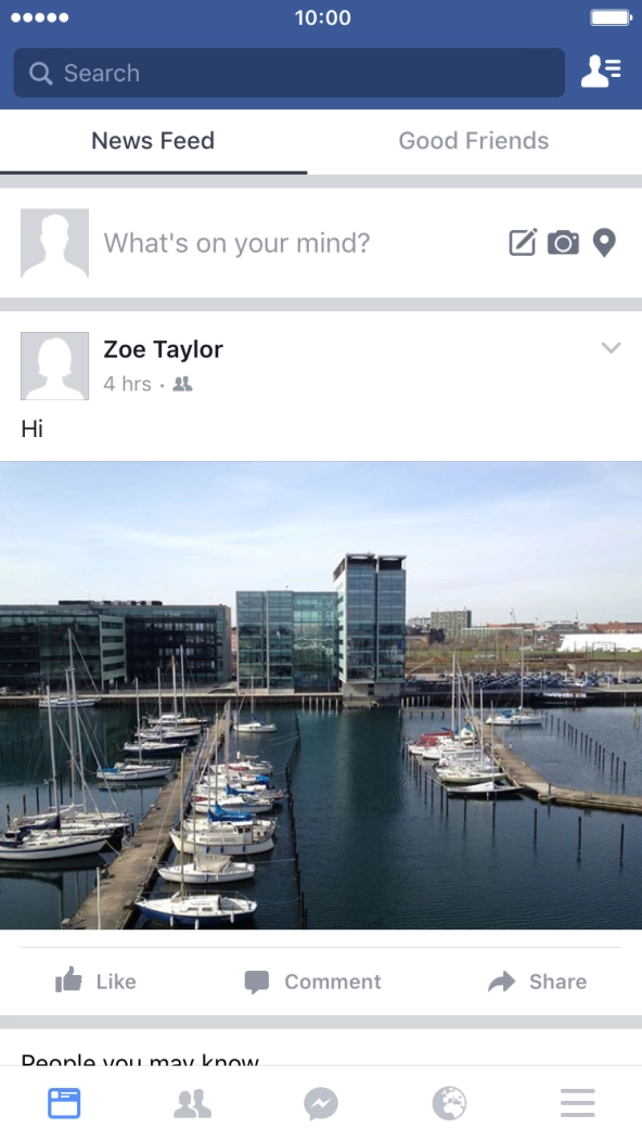 Press the text input field.