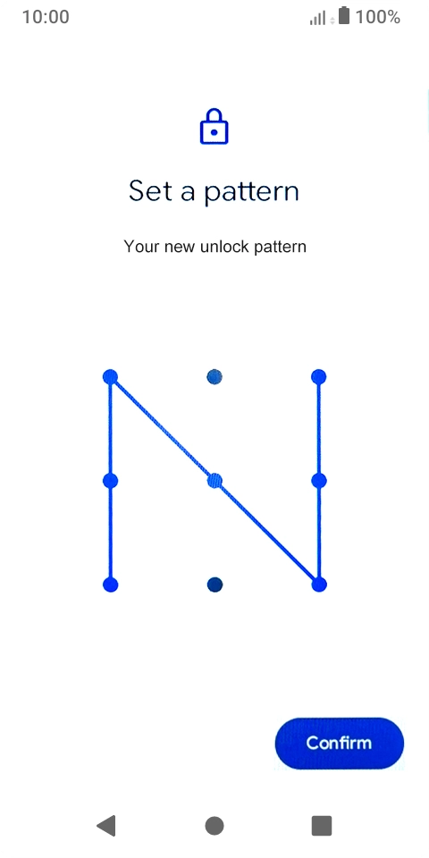 Repeat the selected phone lock code and press Confirm.