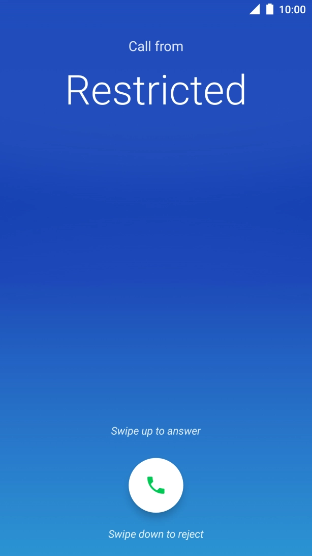 Press and drag the phone icon upwards.