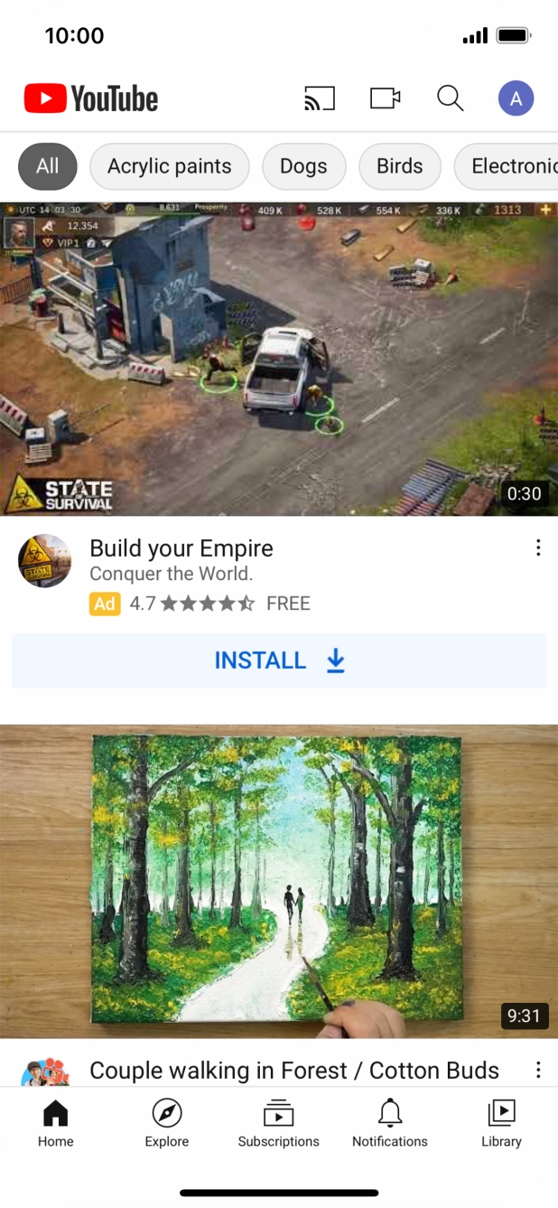 Press the upload icon.