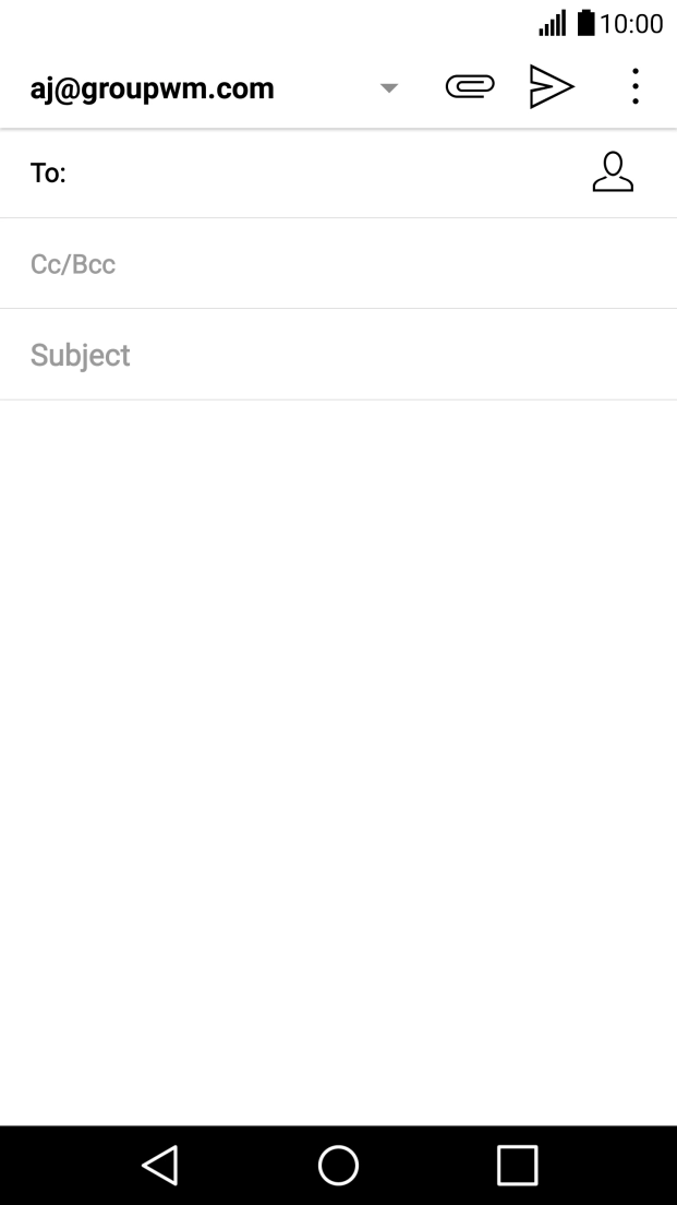 Press the search field and key in the first letters of the recipient's name.