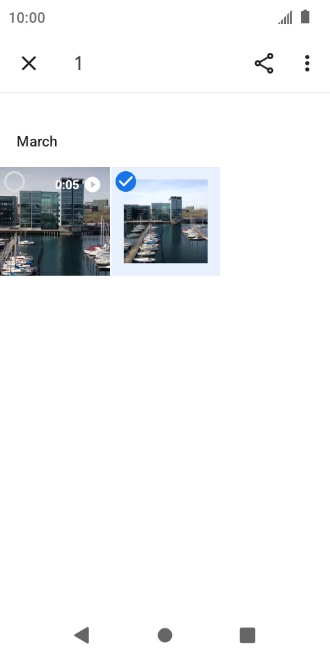 Press the menu icon.