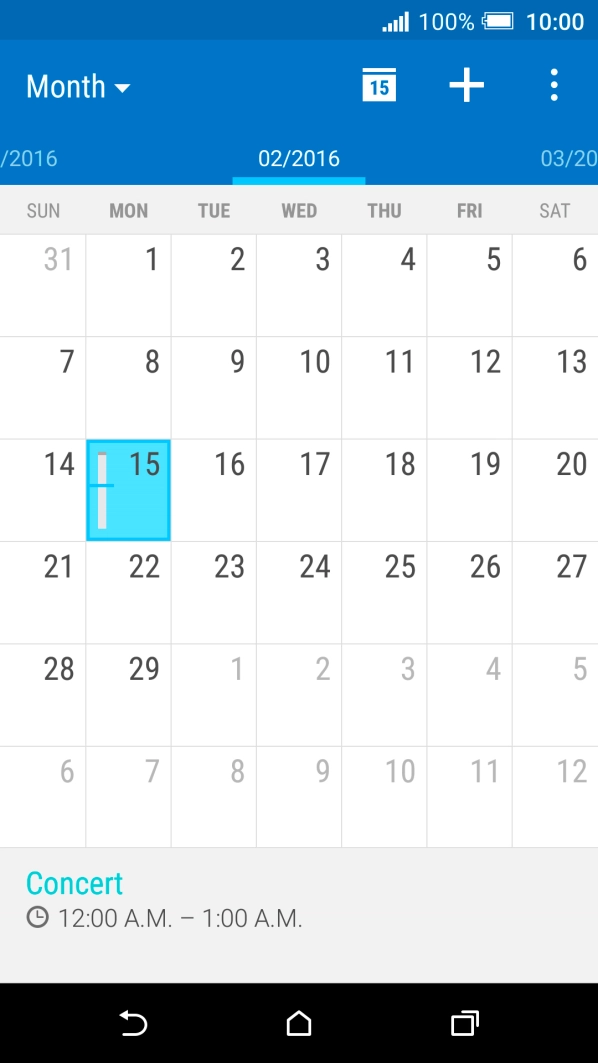 Press the Home key to return to the home screen.