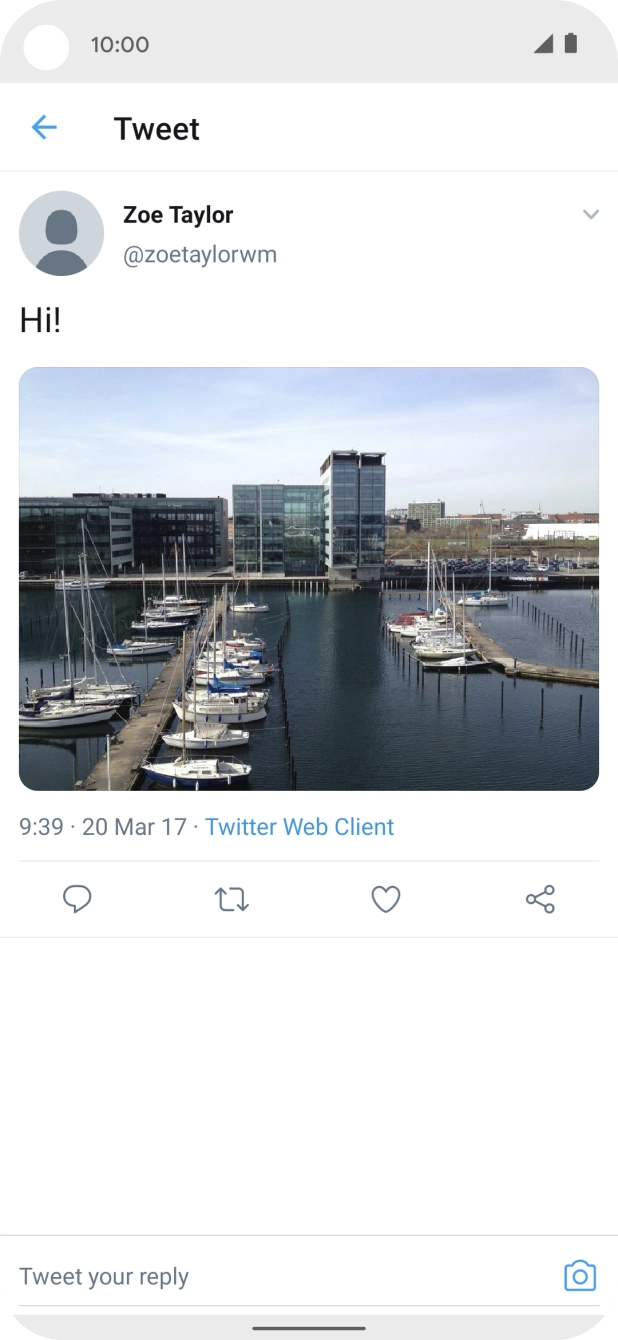 Press the text input field.