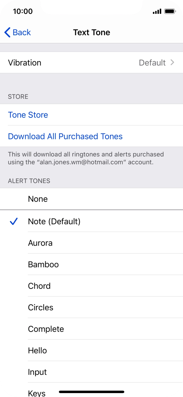 Press the different message tones to hear them.