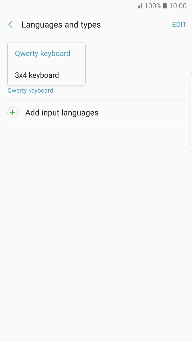 Press Qwerty keyboard.