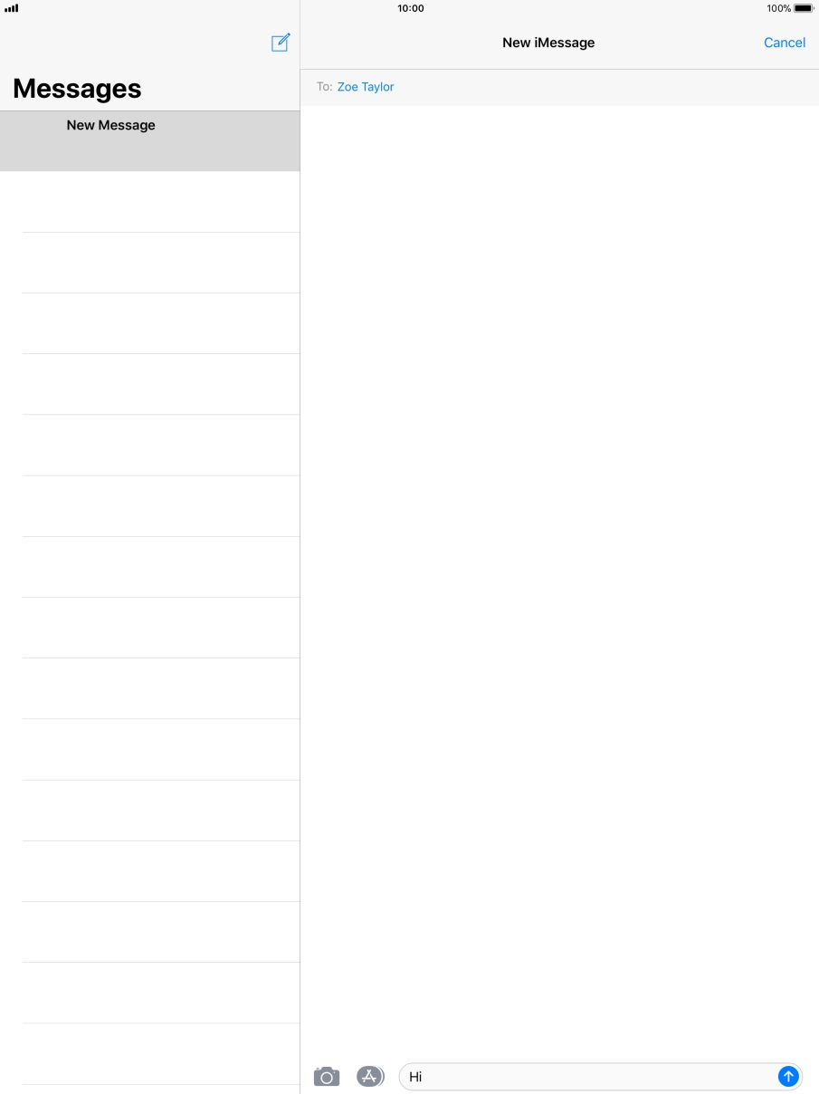 Press the send icon.