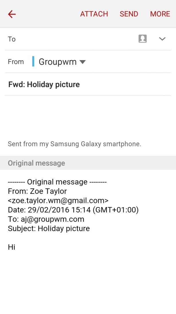 Press To and key in the first letters of the recipient's name.