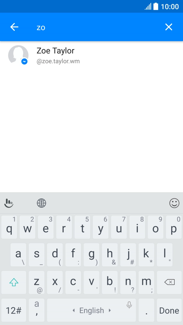 Press the required contact.