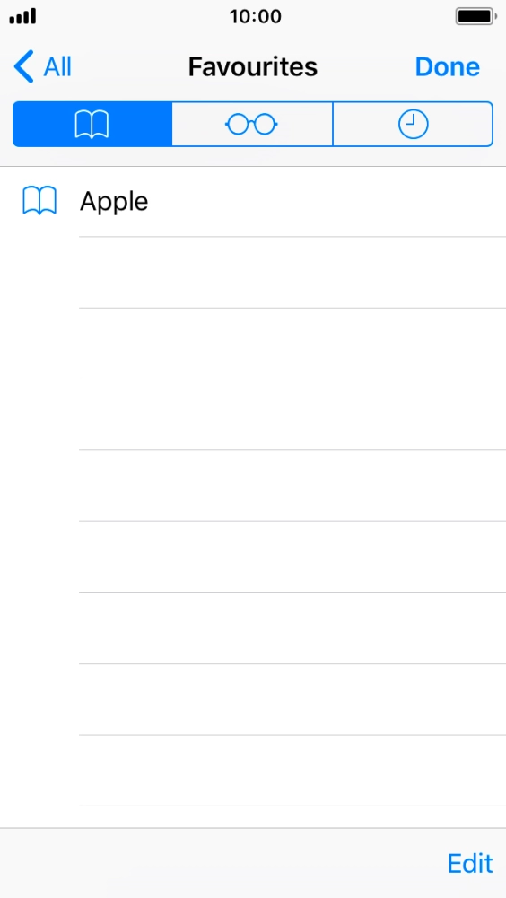 Press the required bookmark.