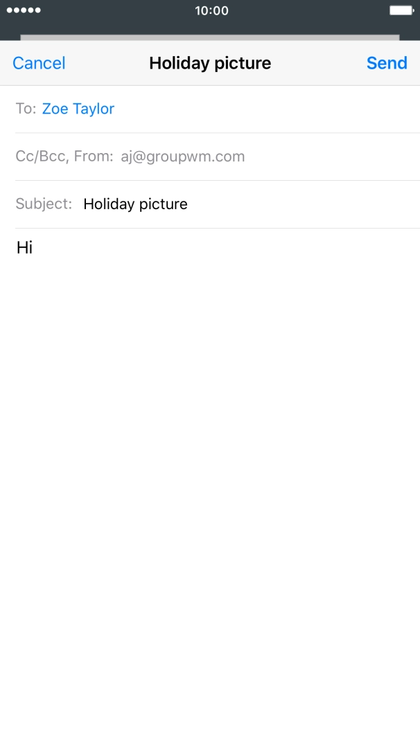 Press and hold the text input field until a pop-up menu is displayed.
