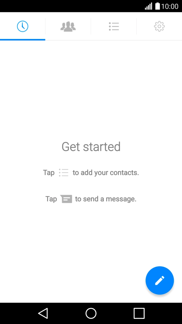 Press the new message icon.