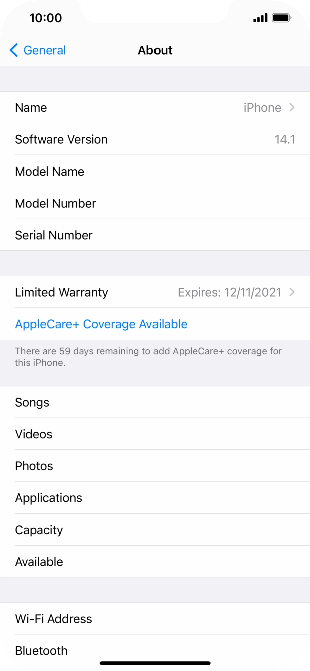 Your phone's software version is displayed next to Software Version. Your phone's software version is displayed next to Software Version.