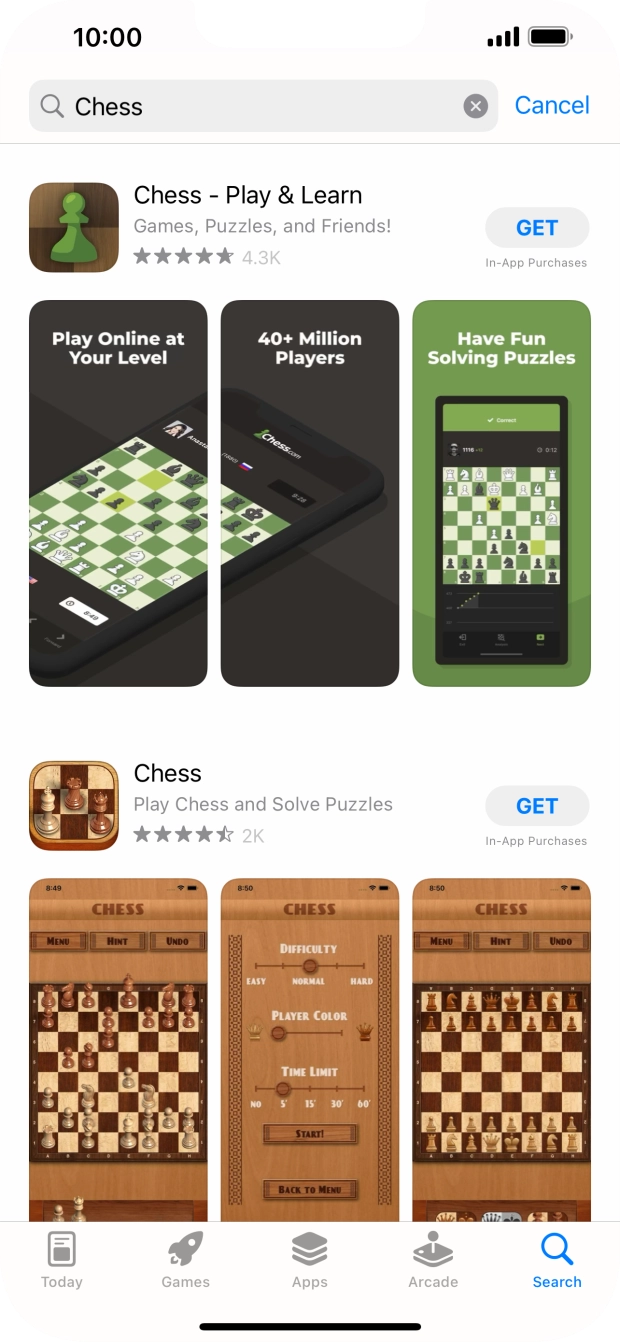 Press the required app.