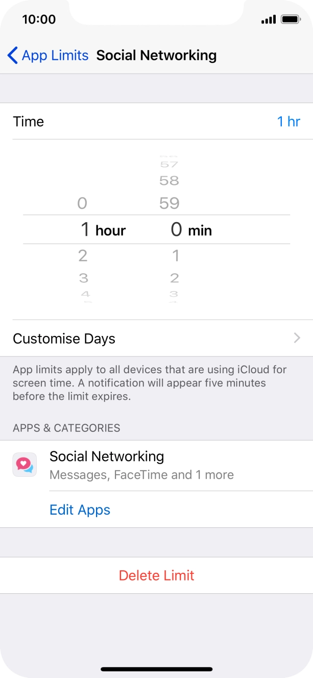 Press Customise Days.