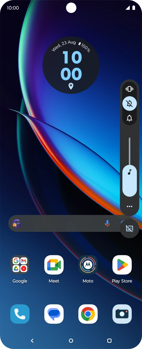 Press the sound icon to turn off silent mode.