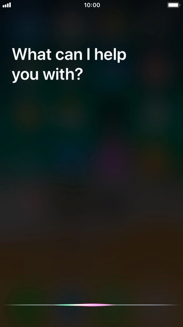 Say, in your own words, what you would like your phone to do, e.g.: CAMERA, CALL [contact], SEARCH THE WEB FOR [information].
