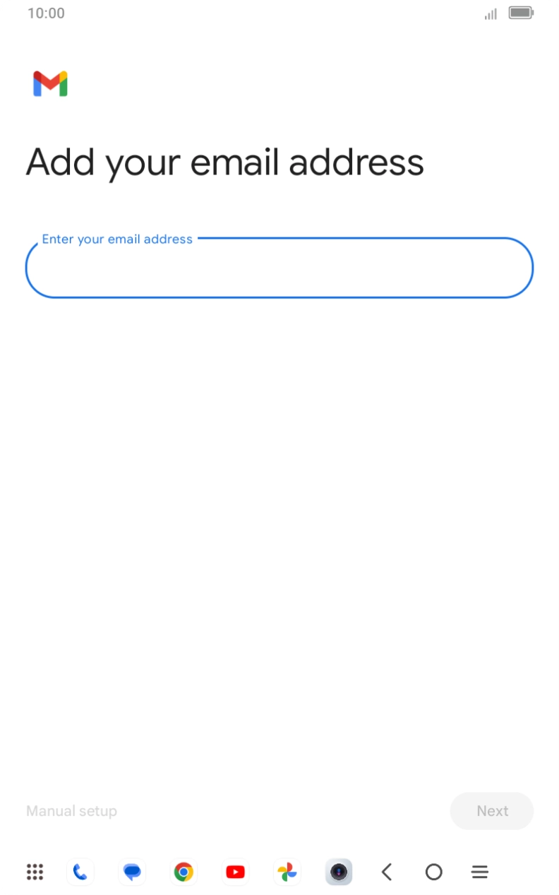 Press the field below 