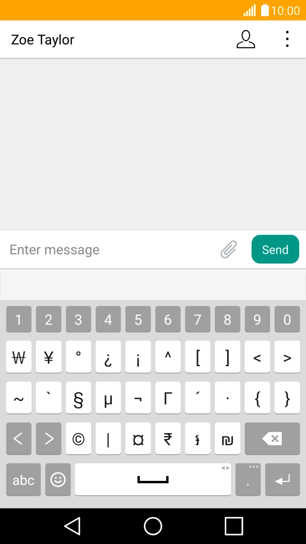 Press abc to return to text input.