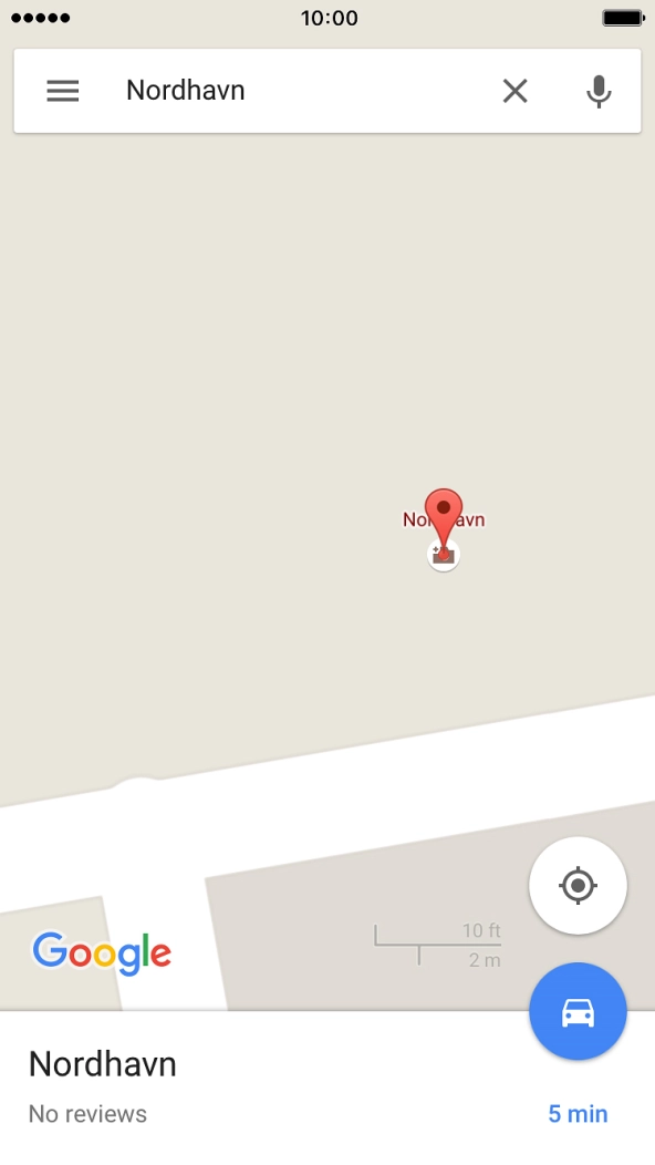 Press the destination at the bottom of the screen.