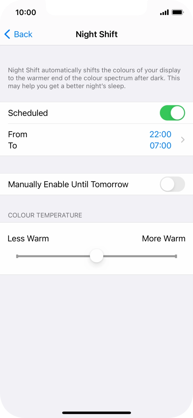 Press the indicator next to 