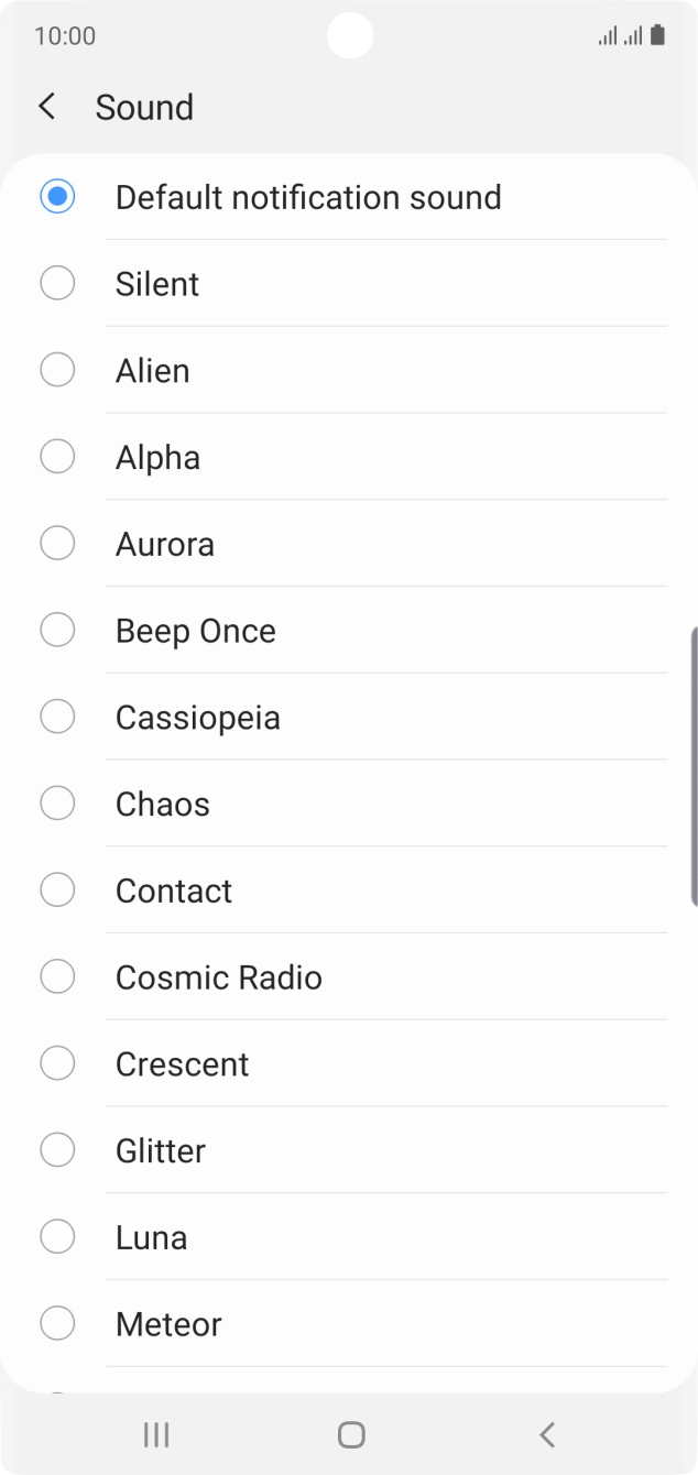Press the different message tones to hear them.