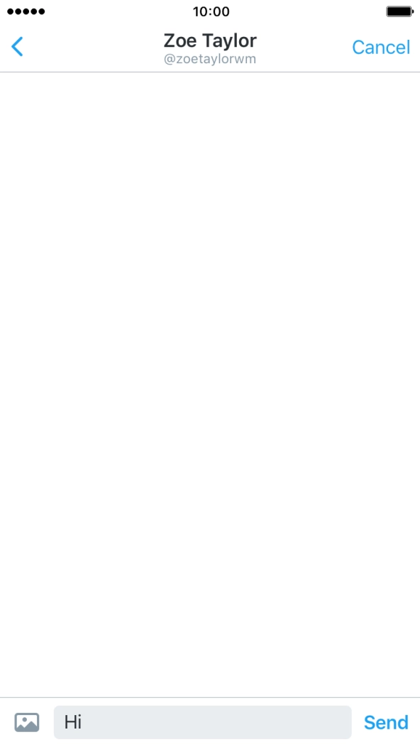 Write the required message and press Send. Write the required message and press Send.