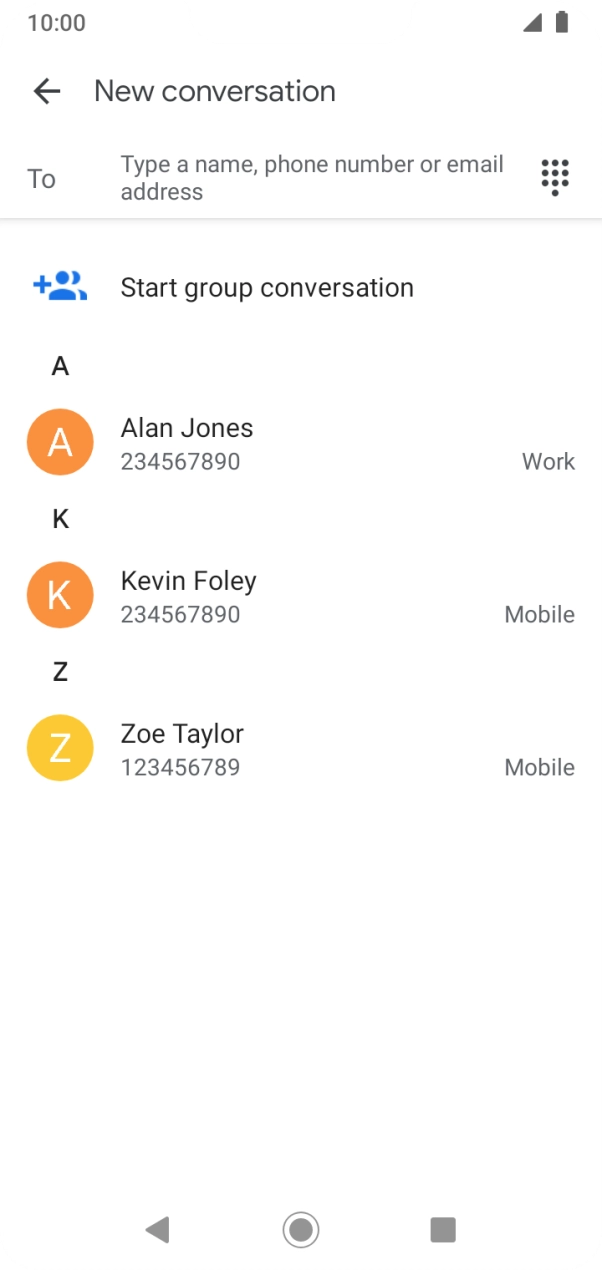 Press the field next to 