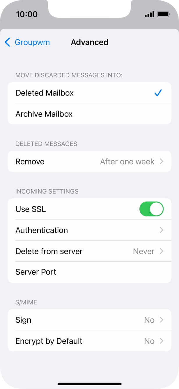 Press the indicator next to 