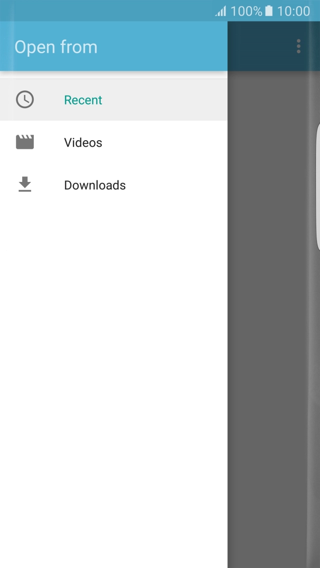 Press Videos and go to the required folder.
