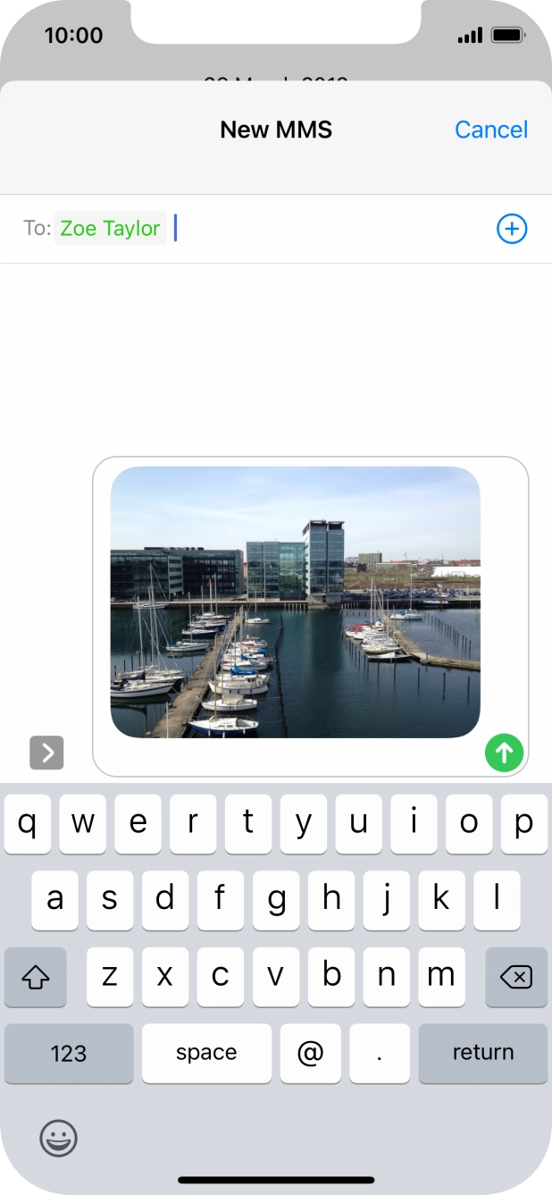 Press the text input field.