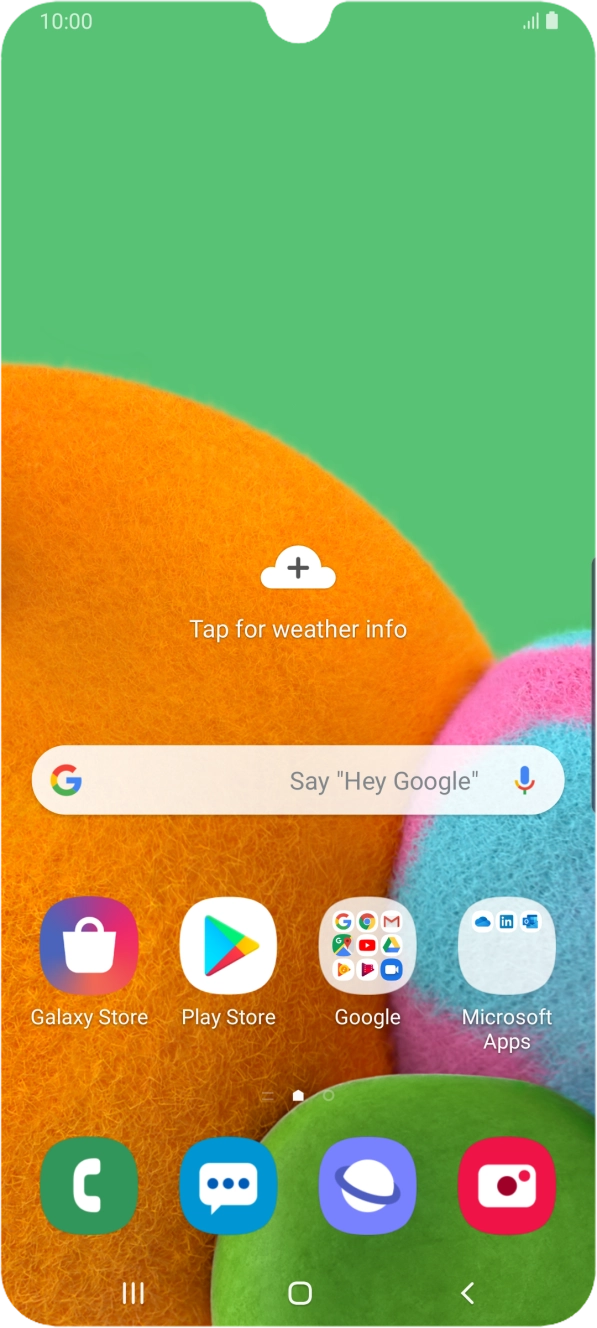 Slide two fingers downwards starting from the top of the screen.