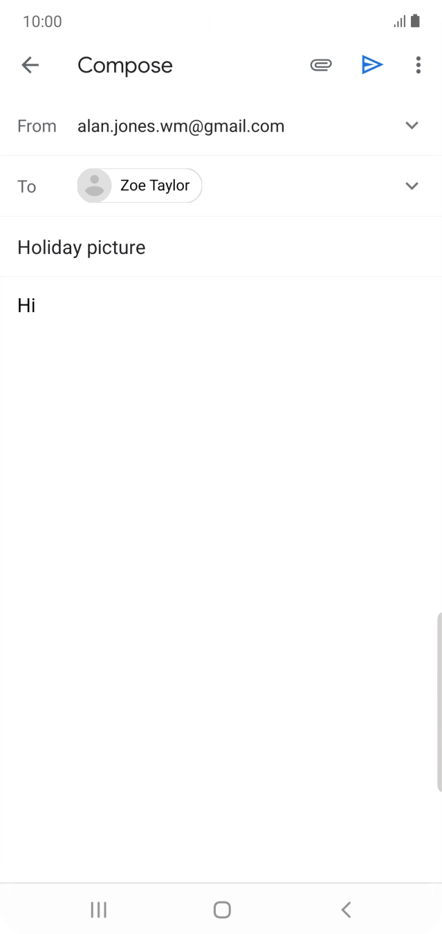Write the required text and press the send icon.