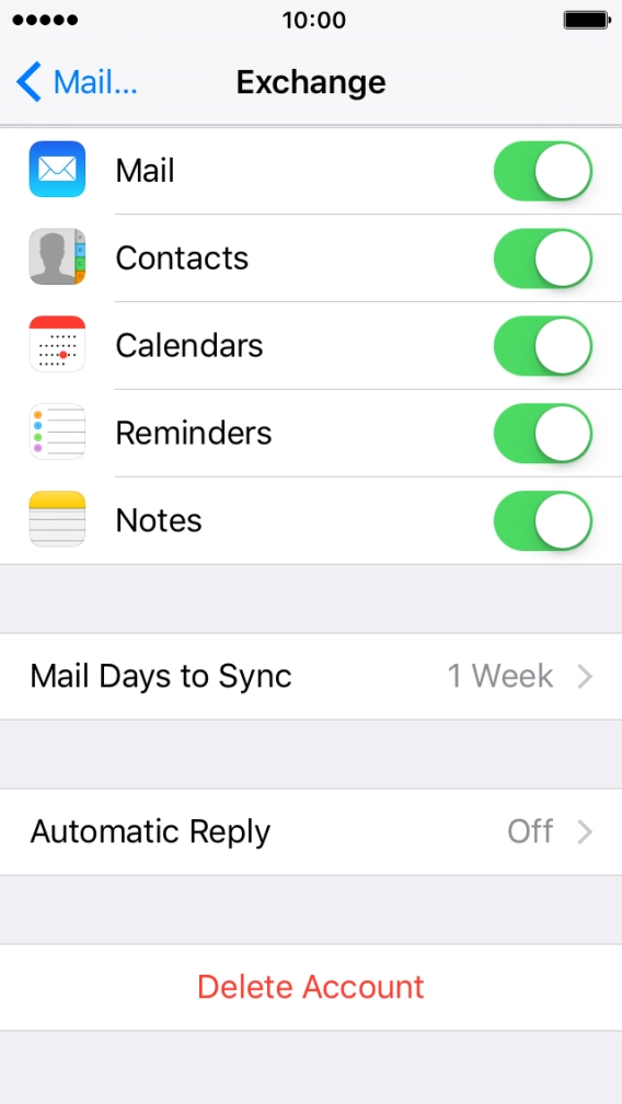 Press Delete Account.