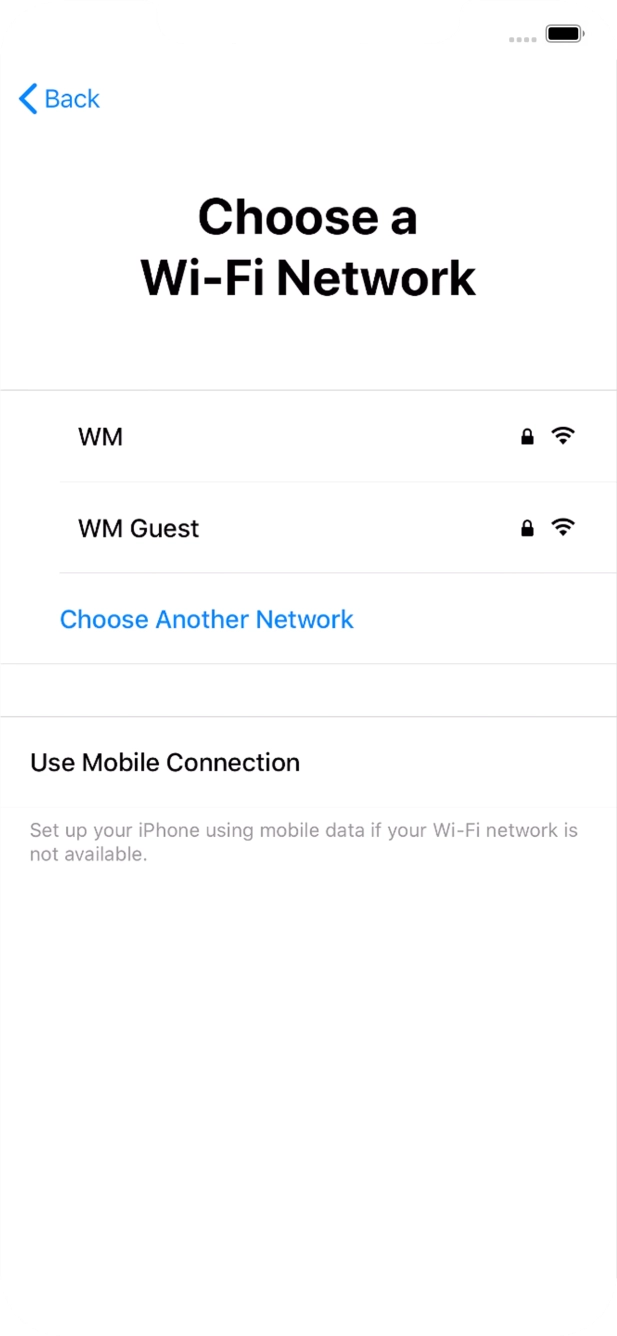 Press the required Wi-Fi network.
