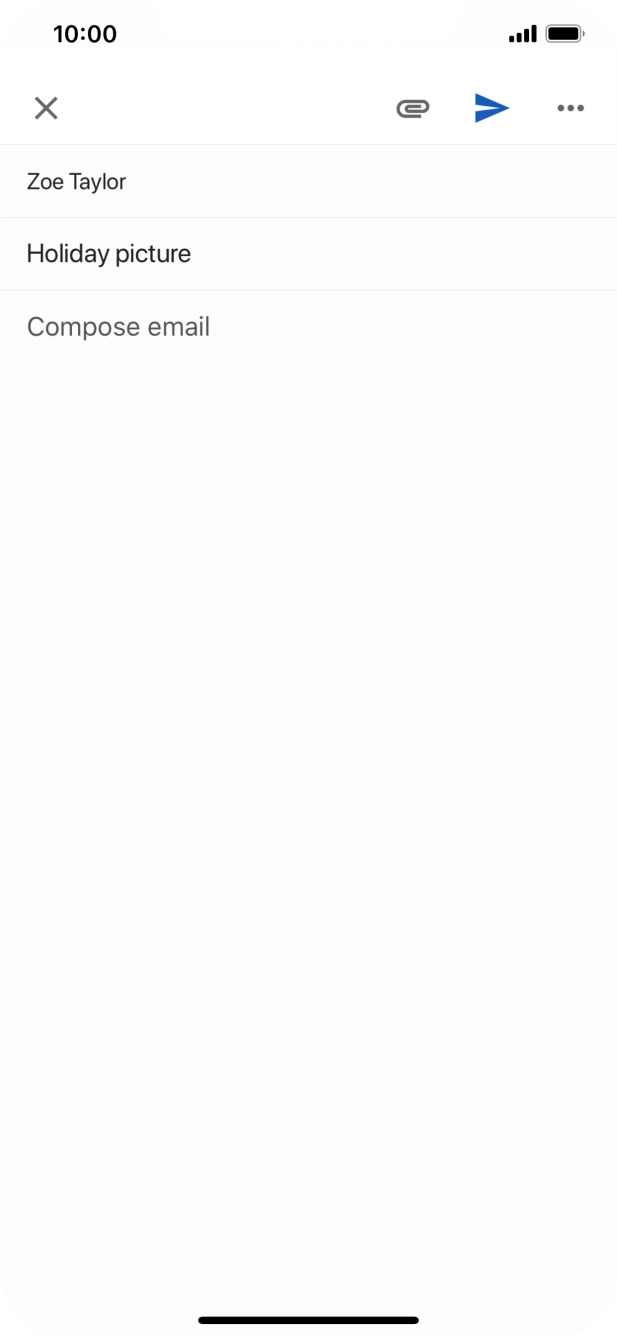 Press the text input field and write the required text.