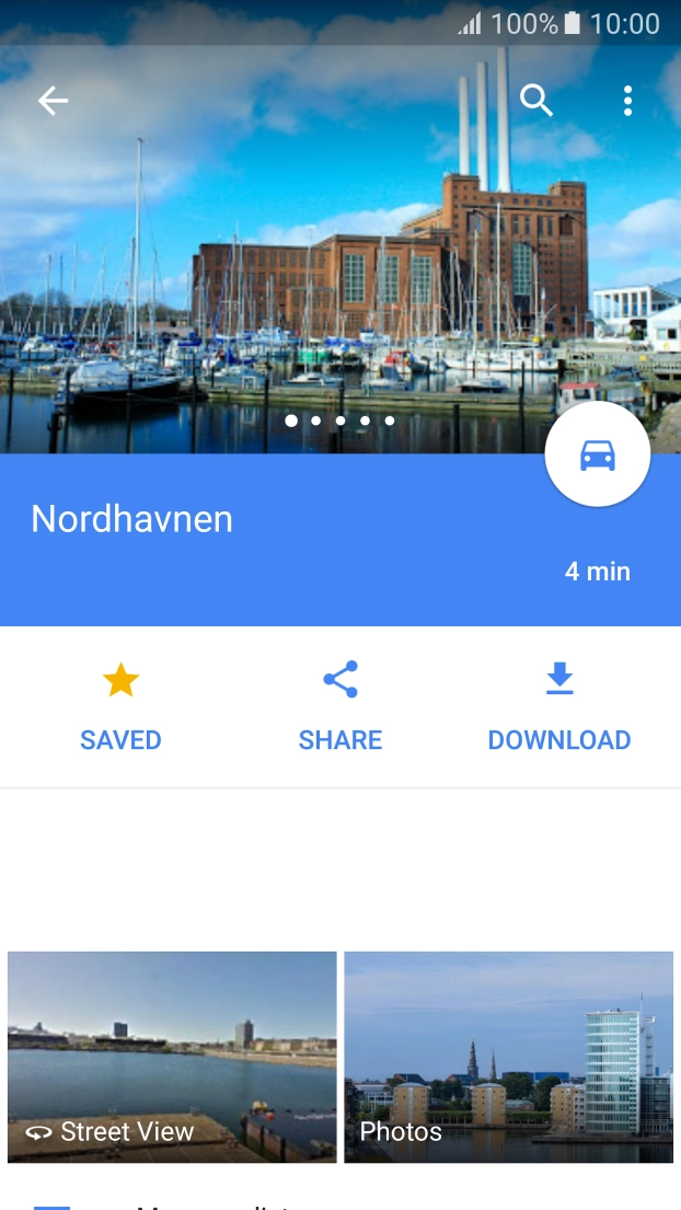 Press the travel information icon.