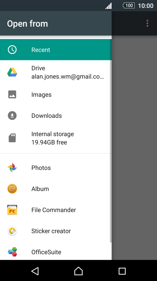 Press Images and go to the required folder.