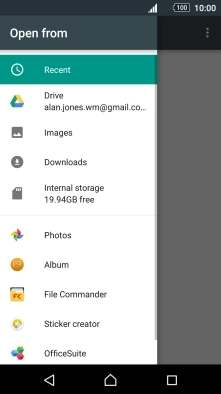 Press Images and go to the required folder.