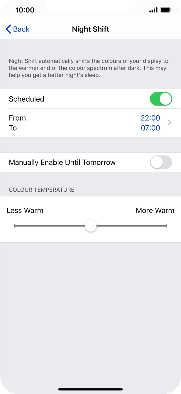 Press the indicator next to 