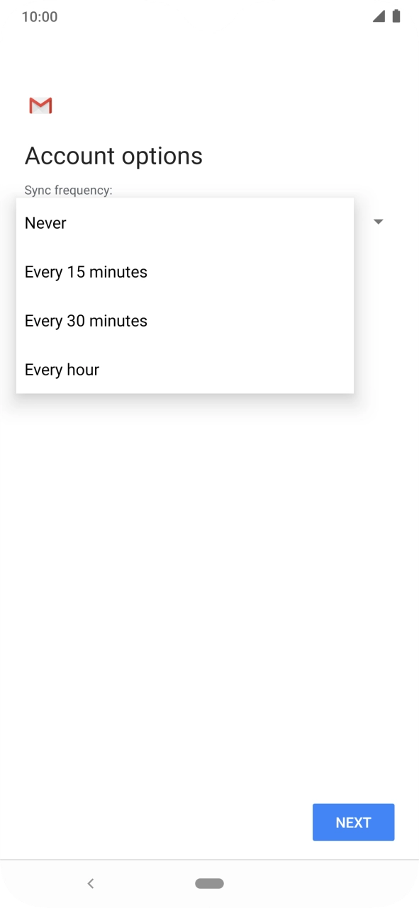 Press the required setting. Press the required setting.