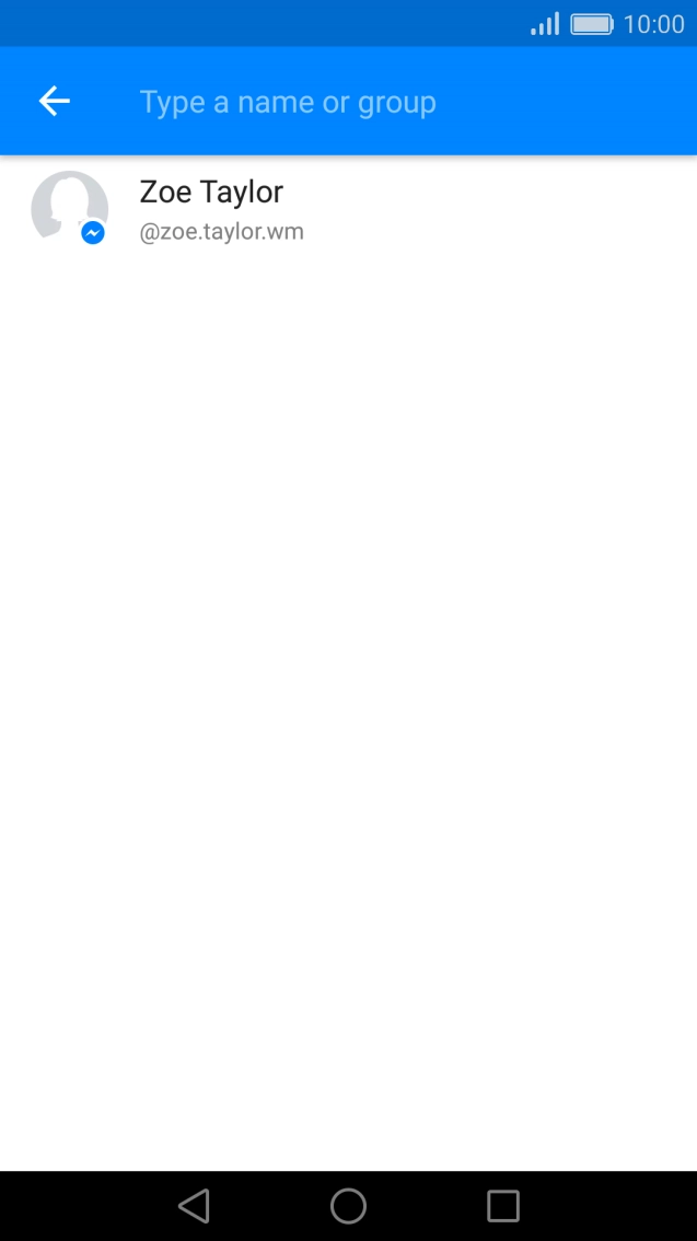 Press Type a name or group and key in the first letters of the recipient's name.