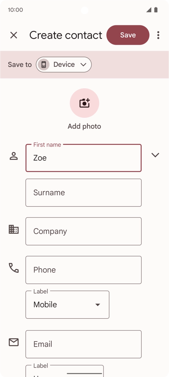Press Surname and key in the required last name.