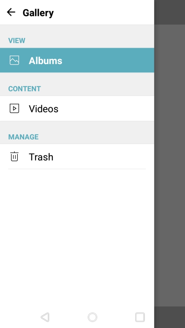 Press Albums and go to the required folder.