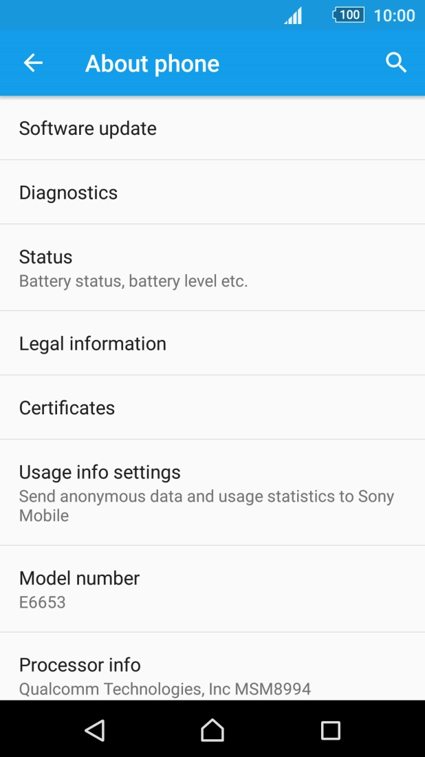 Press Software update. If a new software version is available, it's displayed. 
Follow the instructions on the screen to update the phone software.
