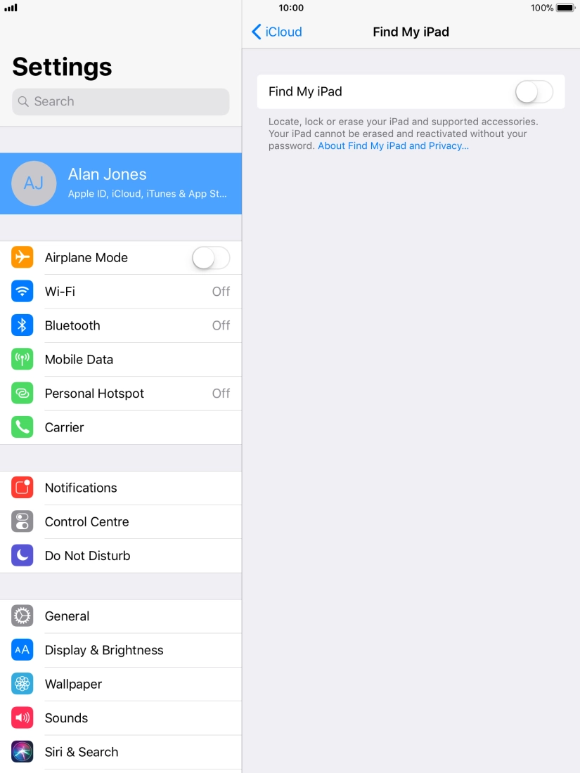 Press the indicator next to Press the indicator next to