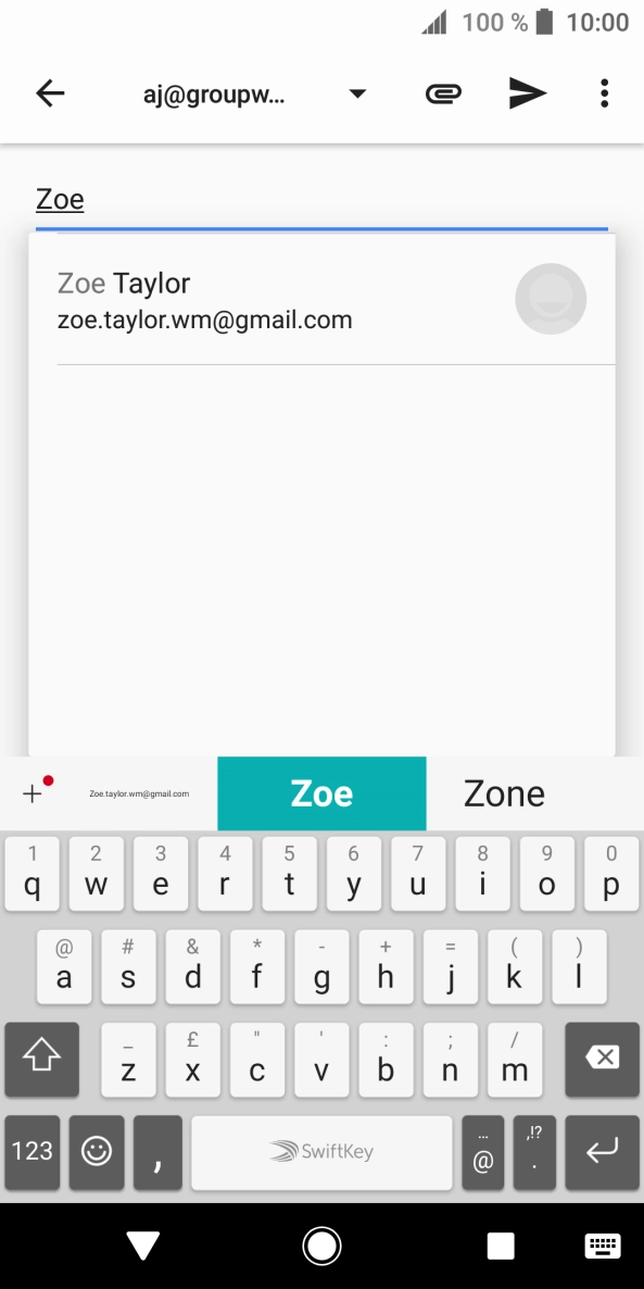 Press the required contact.