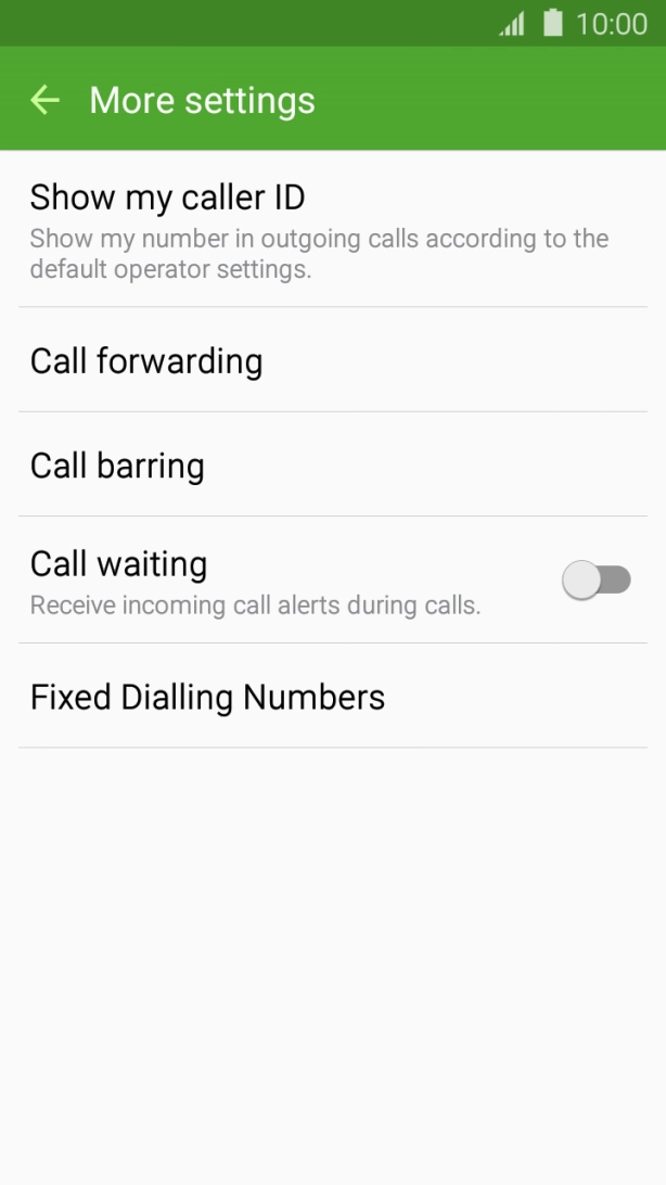 Press Call forwarding.